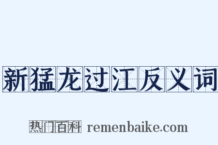 新猛龙过江反义词是什么意思的图片